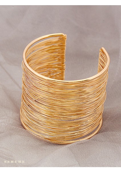 Çok Telli Ayarlanabilir Bileklik, Gold Renk Kelepçe Bilezik fırsatları