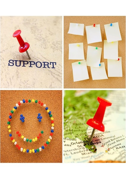 Harita Çivisi Renkli 20 Li 2 Adet Renkli Plastik Mantar Pano Raptiyesi Pano Iğnesi Ofis Okul Büro Renkli Harita Çivisi fırsatları