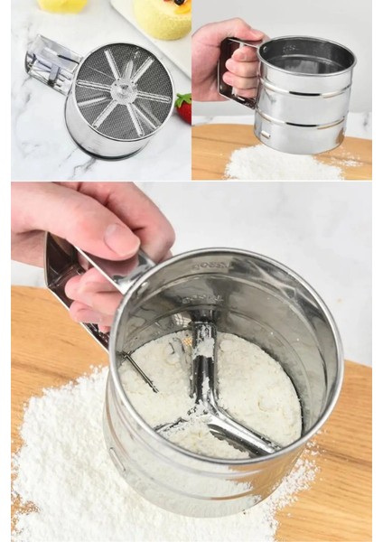 Pratik Un ve Şeker Eleği,paslanmaz Çelik Elek