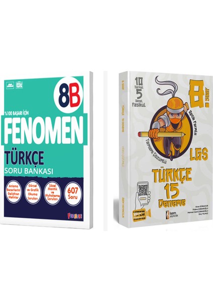 Fenomen 8. Sınıf Türkçe B Soru Bankası + Isem 15 Deneme Seti 2 Ki