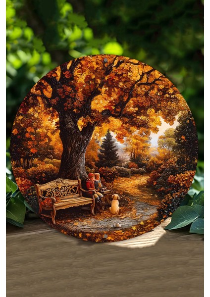 Sonbahar Manzaralı Uv Baskı Mdf Duvar Süsü – 33X33 cm & 20X20 cm DT175