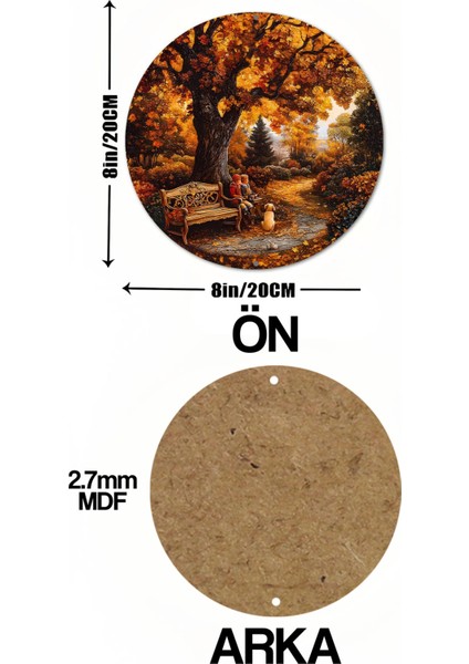 Sonbahar Manzaralı Uv Baskı Mdf Duvar Süsü – 33X33 cm & 20X20 cm DT175 indirimleri