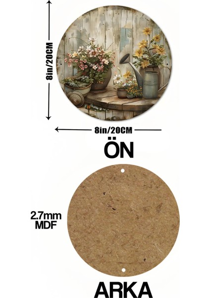 Uv Baskı Mdf Dekoratif Duvar Süsü – Bahar Bahçesi Tasarımlı – 33X33 cm & 20X20 cm DT189 indirimleri