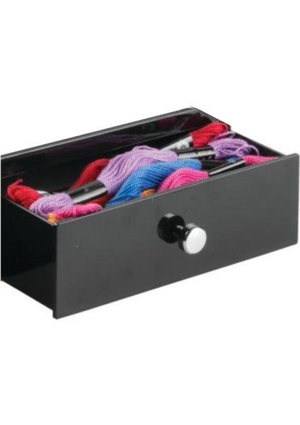 Siyah Çekmece Içi Kozmetik ve Takı Düzenleyici, 15X16X4 cm