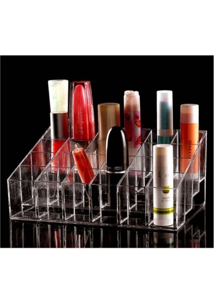 Şeffaf 24 Bölmeli Makyaj Organizeri, Düzenli ve Şık Depolama Çözümü