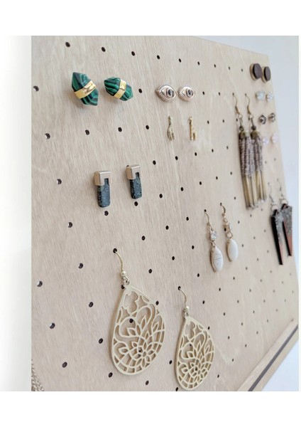 Şık ve Minimalist Ahşap Takı Askısı, Düzenleyici ve Dekoratif Kullanım Kolaylığı Sağlar fırsatları