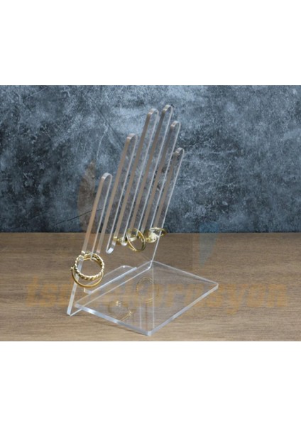 Şeffaf Takı Yüzük Tutucu Standı, Şık ve Düzenli Saklama Çözümü