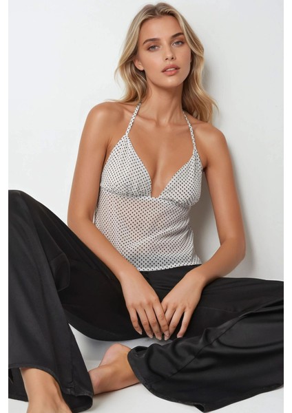 Kadın Gabrielle Derin V-Yaka Bluz Multicolor