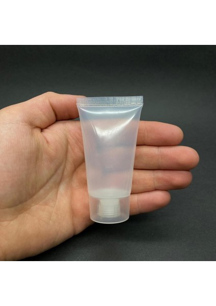 Şeffaf 30ML Krem ve Lip Gloss Tüpü, Vidalı Kapaklı, 3 Adet Set