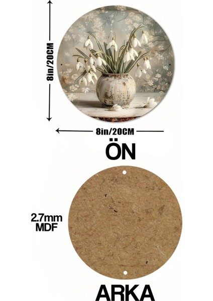 Dekoratif Uv Baskı Mdf Duvar Süsü – Baharın Zarafeti – 33X33 cm & 20X20 cm DT190 indirimleri