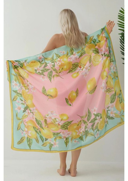 Kadın Desenli Maxi Pareo Yellow