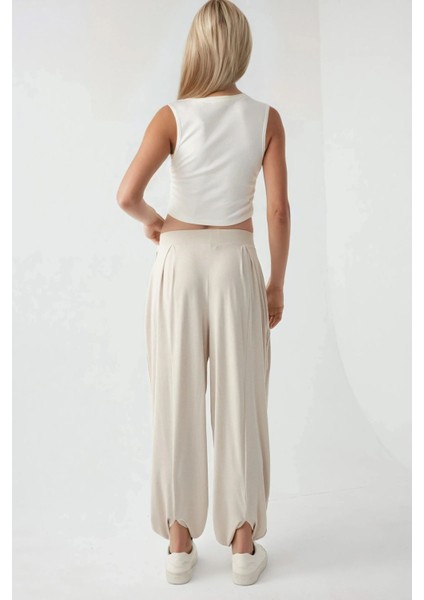 Kadın Normal Bel Modal Jogger Pantolon Natural