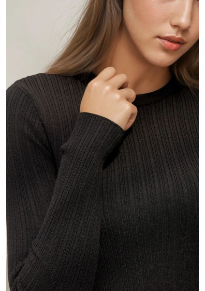 Kadın Basic Kazak Black