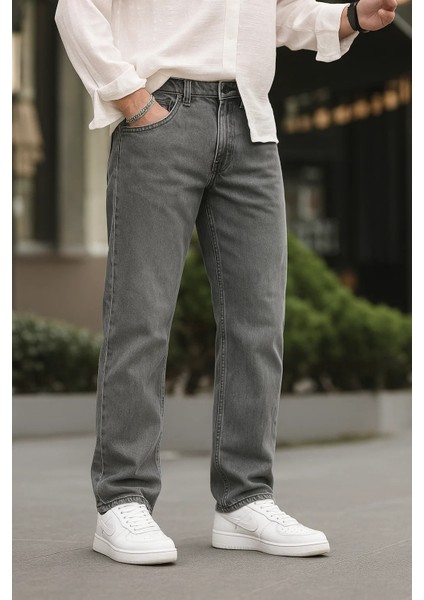 Erkek Jeans Bol Paça Füme Baggy Kot Pantolon fiyatları