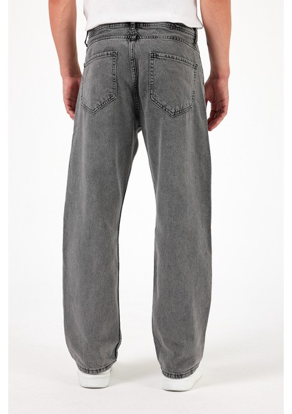 Erkek Jeans Bol Paça Füme Baggy Kot Pantolon modelleri