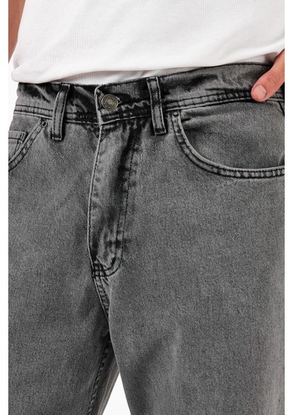 Erkek Jeans Bol Paça Füme Baggy Kot Pantolon fırsatları