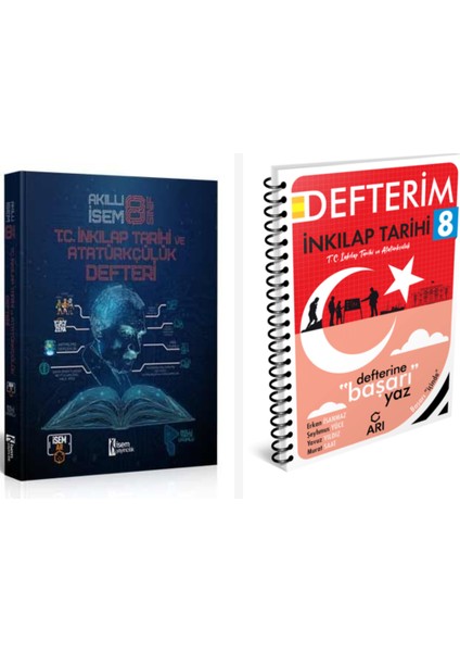 Arı 8. Sınıf Inkılap Tarihi Akıllı Defter Seti 2 Kitap Isem ve Ar