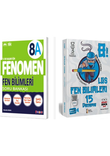 Fenomen 8. Sınıf Fen Bilimleri A Soru Bankası + Isem 15 Deneme Se