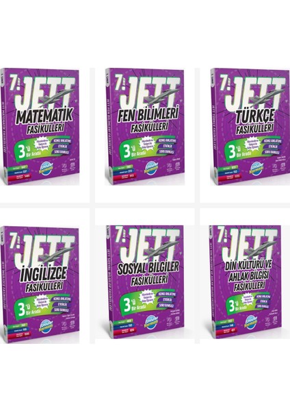 Ünlüler Yayınları 7. Sınıf Tüm Dersler Jett Soru Fasikülleri Seti