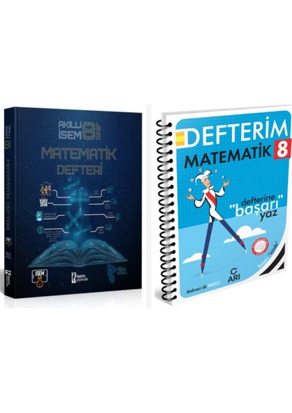 Arı 8. Sınıf Matematik Akıllı Defter Seti 2 Kitap Isem ve Arı Yay