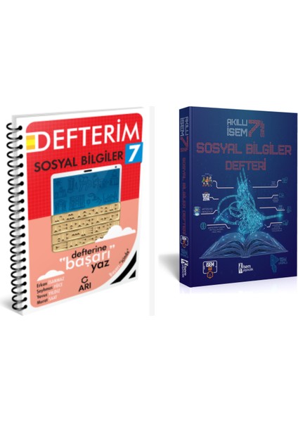 Arı 7. Sınıf Sosyal Bilgiler Akıllı Defter Seti 2 Kitap Isem ve A