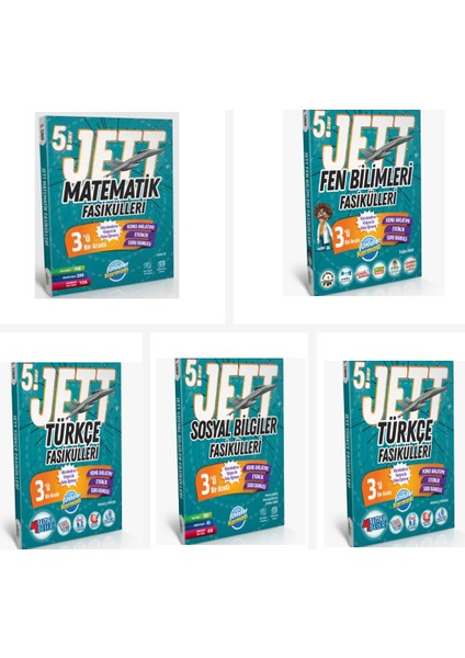 5. Sınıf Tüm Dersler Jett Fasikülleri Seti 5 Kita
