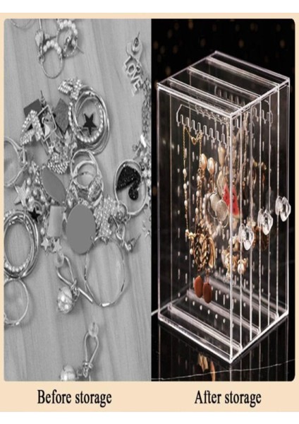 Turuncu Akrilik Çekmeceli Takı Düzenleyici, Kolye, Küpe, Bileklik Organizeri, 2'li Set fiyatları