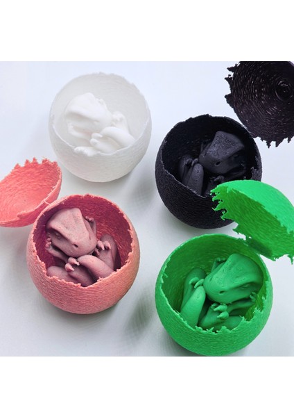Dinazor Yumurtası-Çatlayan Yumurta Oyuncak-Dino Egg /4 Adet, 4renk
