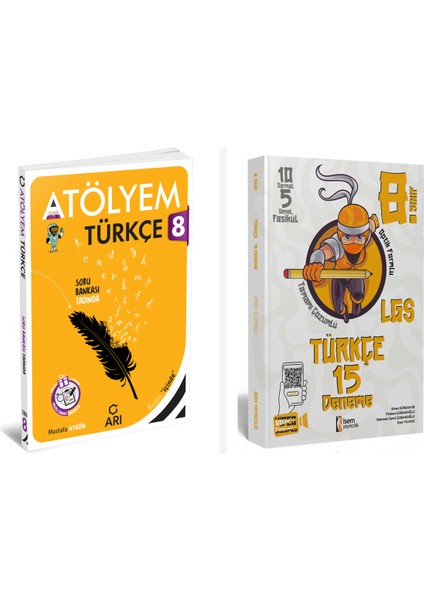 Arı 8 Sınıf Türkçemino Türkçe Atölyem + 15 Deneme Seti Arı ve Ise