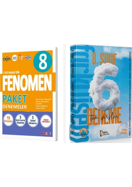 Fenomen 8. Sınıf Tüm Dersler 10 + 6 Deneme Seti 2 Kitap Fenomen V