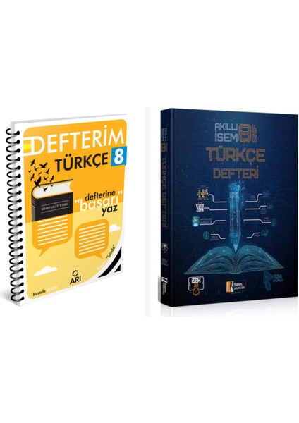Arı 8. Sınıf Türkçe Akıllı Defter Seti 2 Kitap Isem ve Arı Yayınl