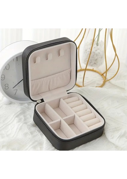 Mini Taşınabilir Seyahat Takı Kutusu, Şık ve Kullanışlı Saklama Çözümü