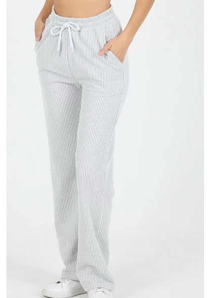 Çizgili Su Yolu Pijama Pantolon