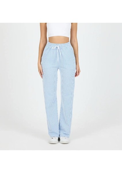 Çizgili Su Yolu Pijama Pantolon