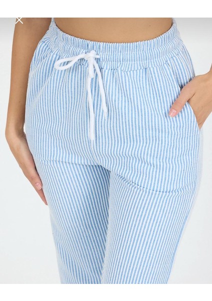 Çizgili Su Yolu Pijama Pantolon fiyatları
