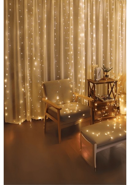 Büro Ev Ofis Dekoru Için 3X3MT Uzaktan Kumandalı Saçaklı LED Perde Aydınlatma fiyatları