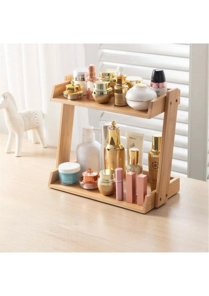 Iki Katlı Ahşap Masaüstü Düzenleyici, Takı ve Baharatlık Organize Edici modelleri