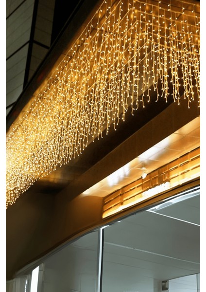 Büro Ev Ofis Dekoru Için 4mt Farklı Boyutlu 16 Saçaklı LED Dekor Perde Işıklandırma modelleri