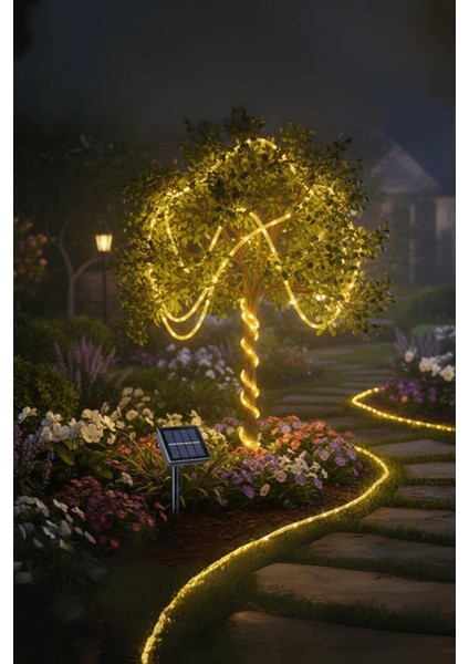 Büro Ev Ofis Bahçesi Için 12MT Solar Şarjlı Şerit LED Aydınlatma fiyatları