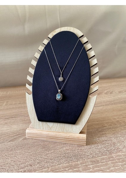 Şık Ahşap Takı Düzenleyici Standı, Kolye, Bileklik ve Küpe Saklama Organizeri