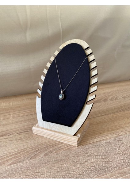 Şık Ahşap Takı Düzenleyici Standı, Kolye, Bileklik ve Küpe Saklama Organizeri