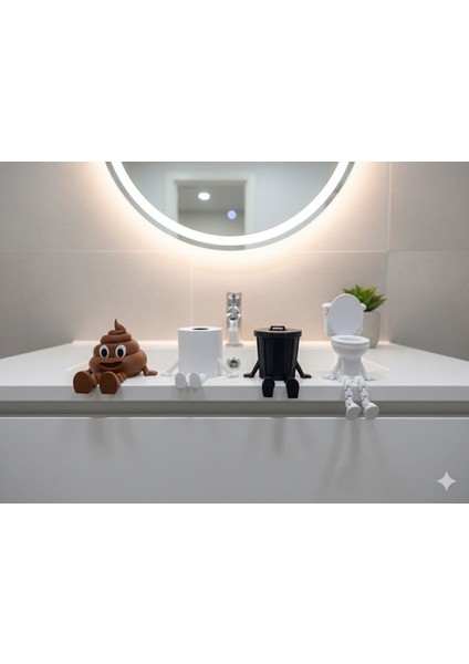 Sevimli Tuvalet Temalı Dekoratif Objeler | Emoji Kaka Figürü & Komik Banyo Aksesuarları indirimleri