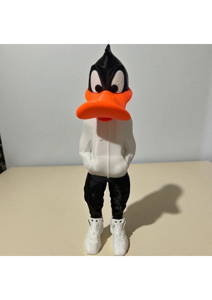 Ceresshop Daffy Duck Figürü 28 cm – Hoodie & Sneaker Tasarımlı Dekoratif Obje Siyah fırsatları