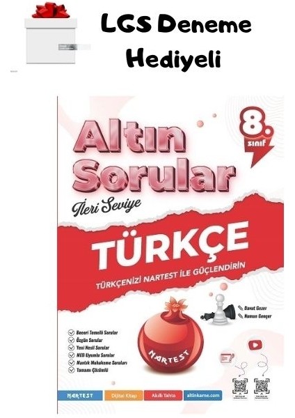 8. Sınıf Türkçe Altın Sorular + Lgs Deneme Hediyeli