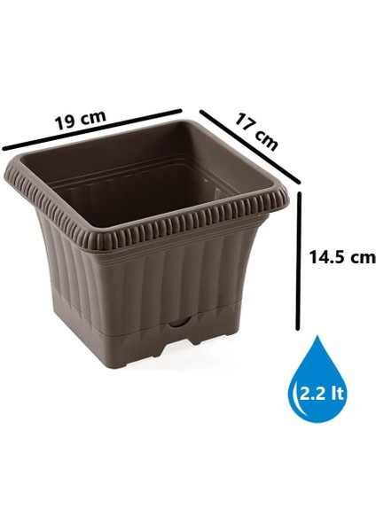 SO-OB00 Dekoratif Ova Balkon Saksı 2.2 Lt Mocha 6 Adet fiyatları