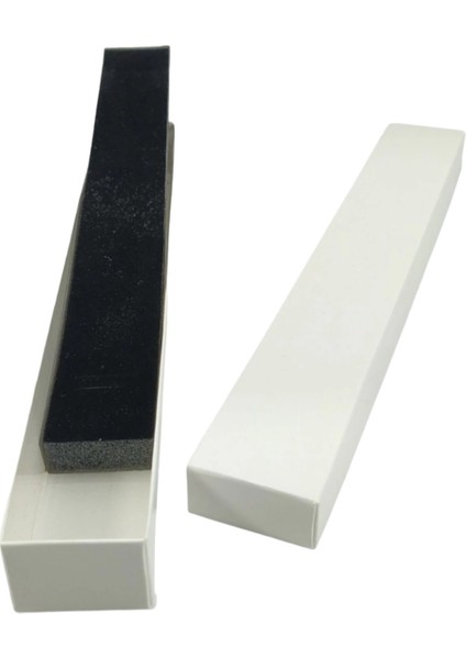 Beyaz 6,5X20X2,5 cm 25'li Tam Kapaklı Kolye ve Tesbih Kutusu