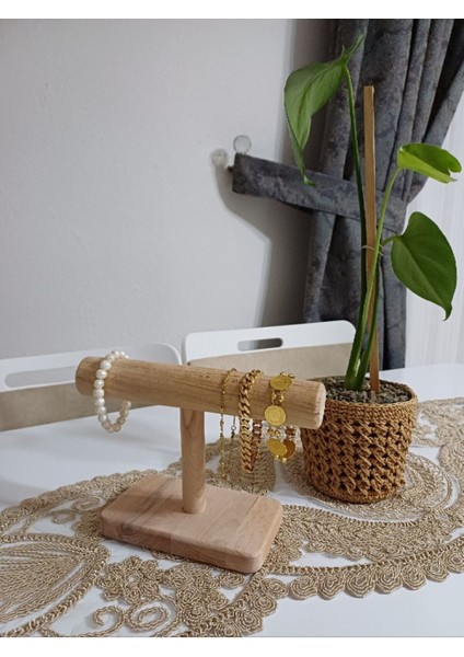 Kahverengi Ahşap Bileklik Takı Düzenleyici, Zarif ve Şık Tasarım