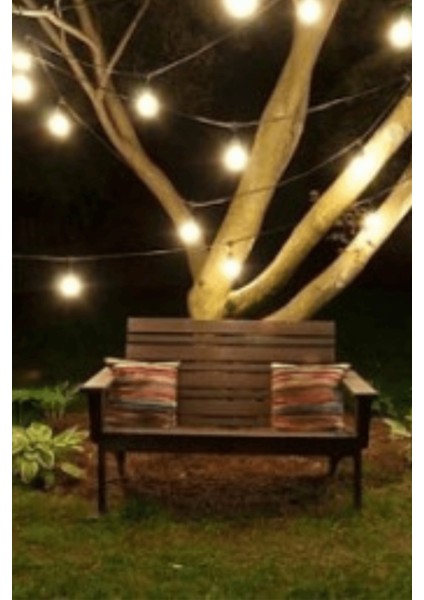 Büro Ev Ofis Yazlık Için 5mt Sarı Opak Solar Top LED Işık Lamba Şerit Aydınlatma fırsatları