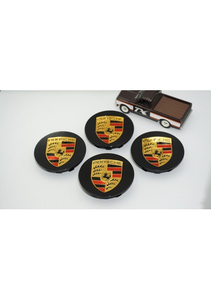 Porsche Siyah Jant Göbeği Kapak Seti 76MM fiyatları