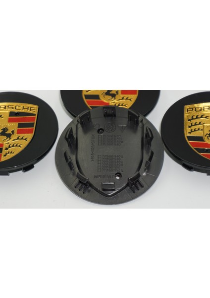 Porsche Siyah Jant Göbeği Kapak Seti 76MM modelleri